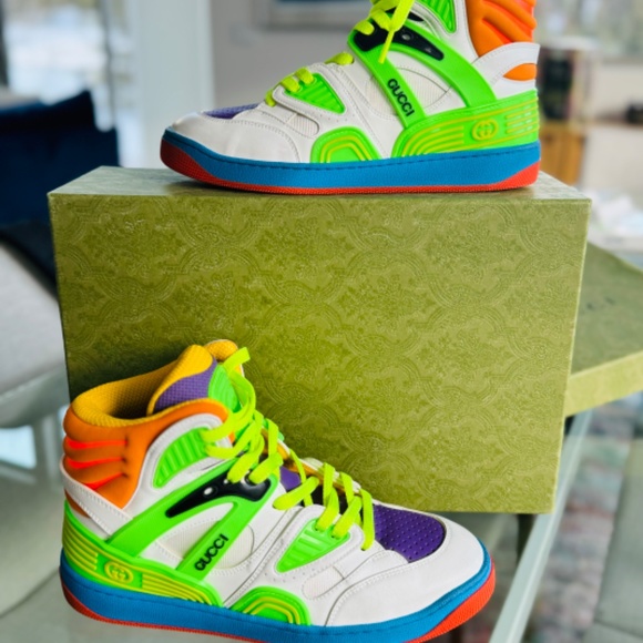 Women’s GUCCI Basket High Top 7.5 Brand New - Picture 11 of 12